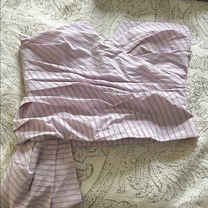 Zara Pink and Blue Striped Tank Top